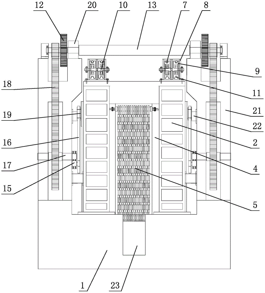 Saw frame counterweight structure of stone sawing machine