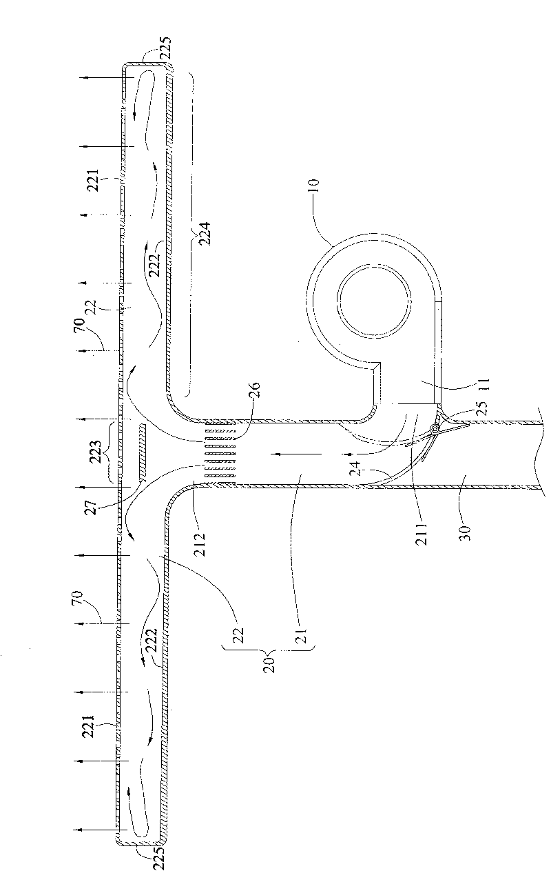 Air curtain producing device