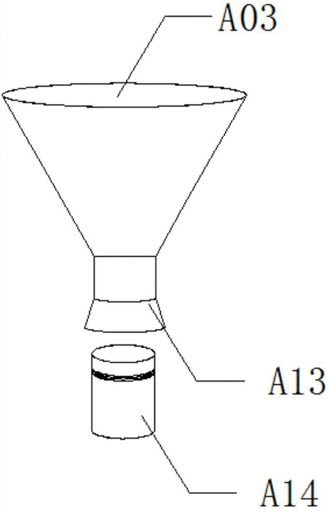 Testing device for hydrophilicity of feather and usage method thereof