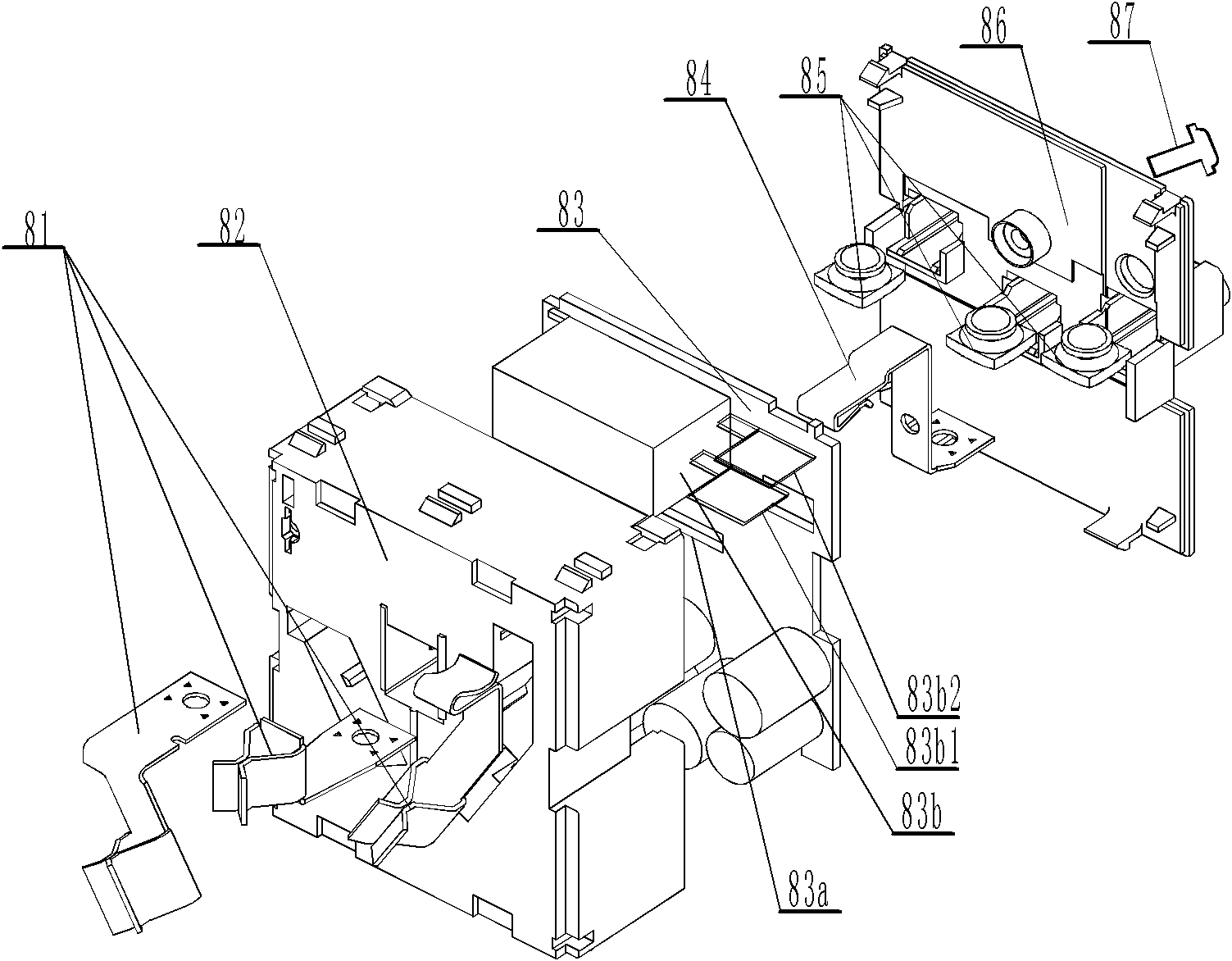 Wall-mounted high-current socket