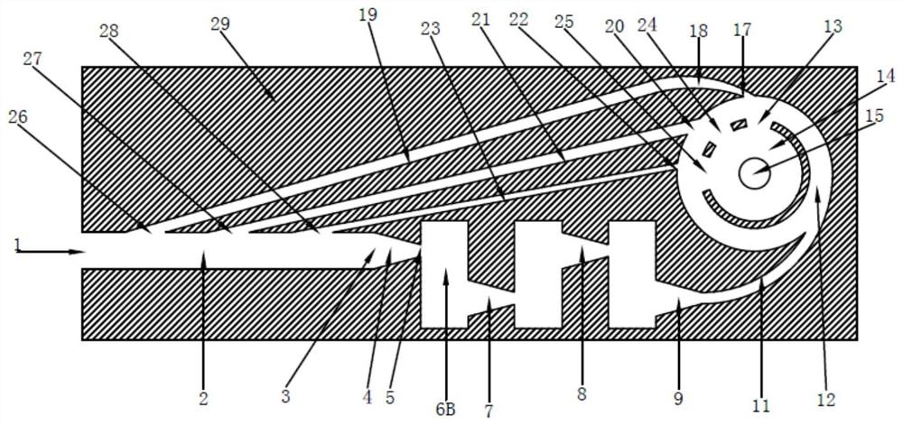 Horizontal well oil-gas-passing water blocking device