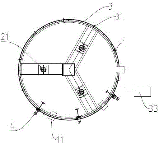 Anti-precipitating device of water-coal-slurry storage tank