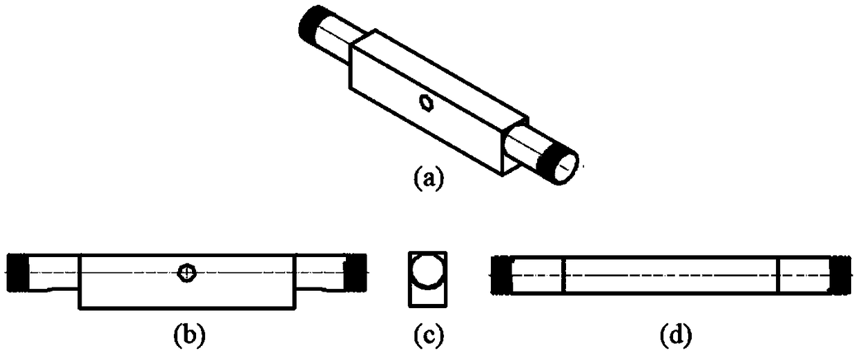 A thermomechanical fatigue test system and method for superimposed high-cycle vibration of hollow turbine blades