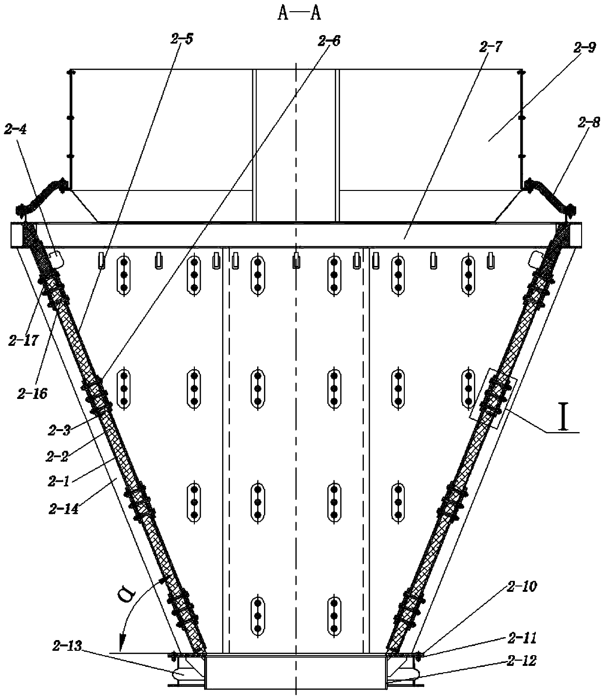 High-temperature-resistant and impact-resistant slag well