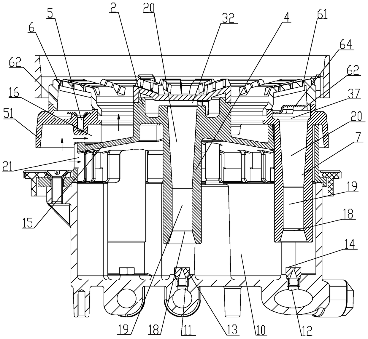 an upward air burner