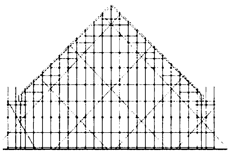 Villa flat tile large gradient inclined roof construction method