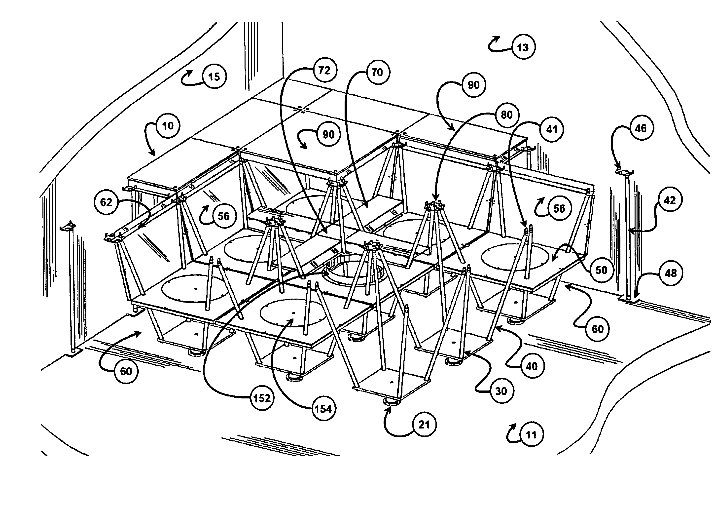 Modular multilevel raised floor electro-mechanical distribution system