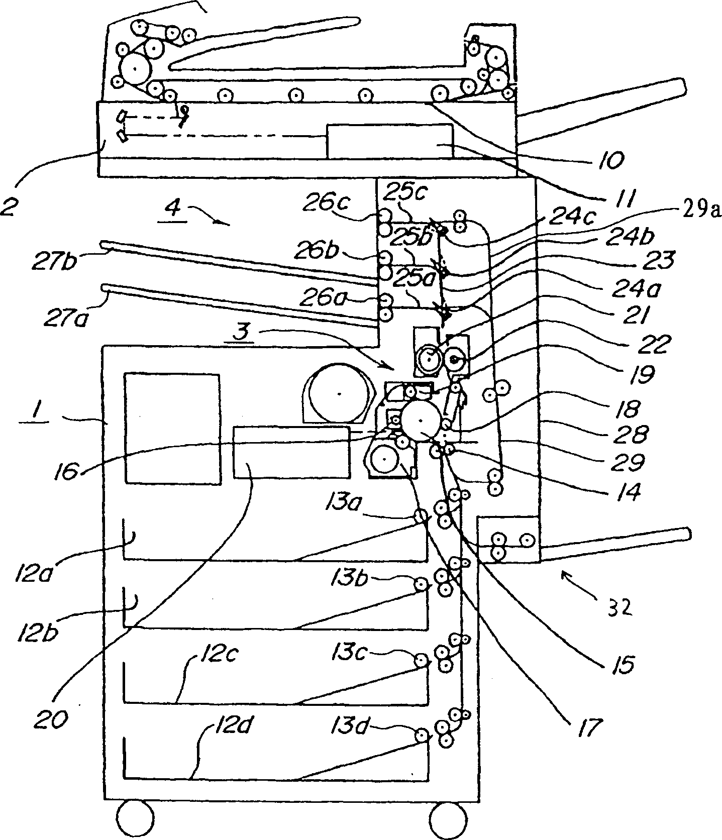 Paper sheet transfer appts. and image forming appts.