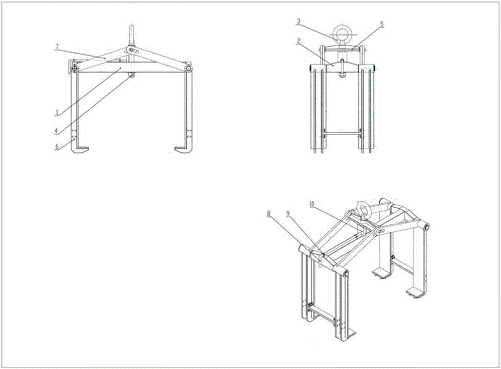 Special hoisting tool for bundled aluminum ingots