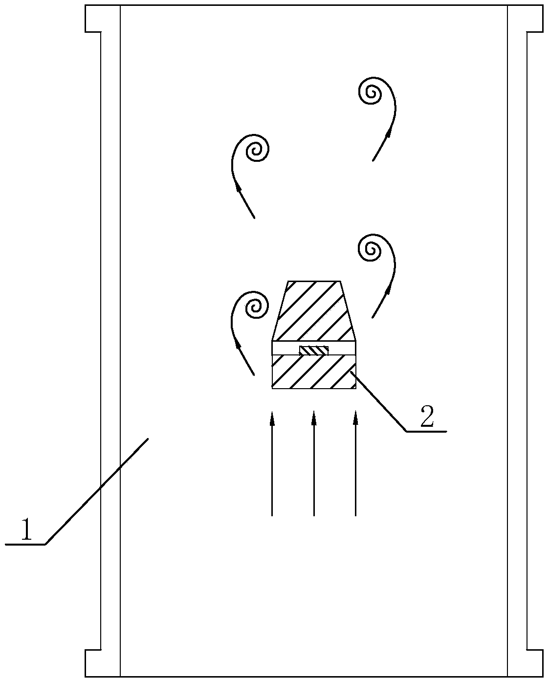 Thermal type vortex shedding flow metering device, flowmeter and flow measurement method of vortex shedding flow metering device