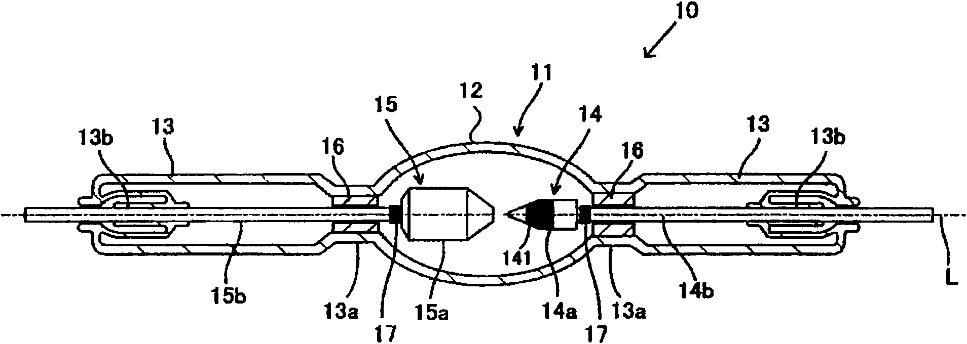 Xenon short arc lamp for digital a projector