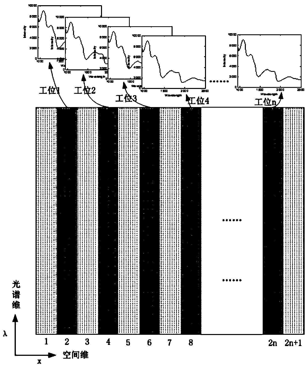 A hyperspectral batch non-destructive testing method and system for the quality of agricultural and livestock products