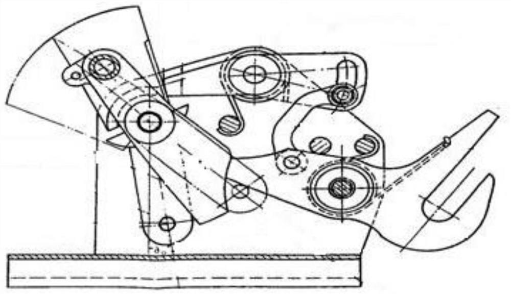 An active rod angle measuring tool and measuring method for a complex connecting rod unlocking mechanism