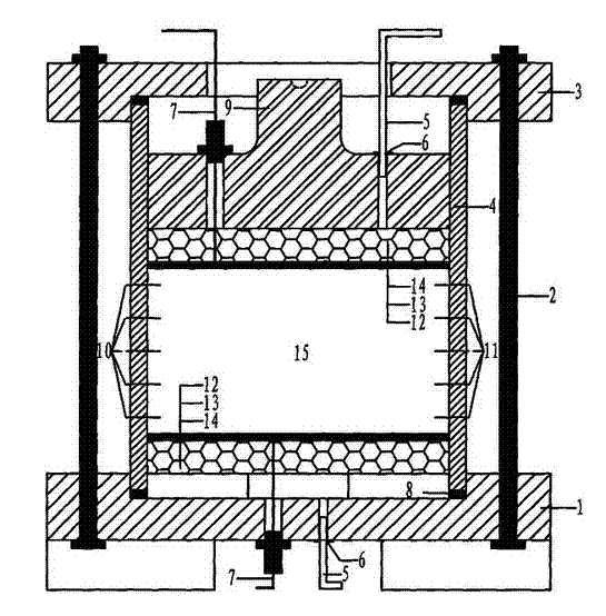 Large model test box for studying electroosmosis consolidation treated soft soil foundation