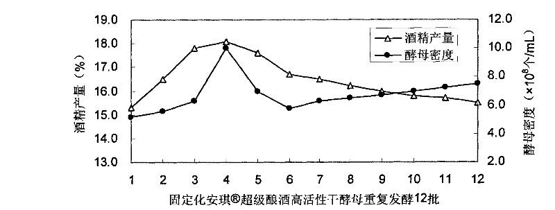 Alcohol preparation method by fermenting cane juice with foamed ceramic immobilized yeast