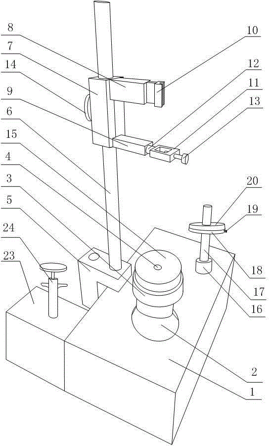 Multi-point support cleaning free welding line detection device for bending type electronic tubes