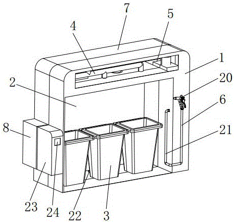 Intelligent ecological garbage shed