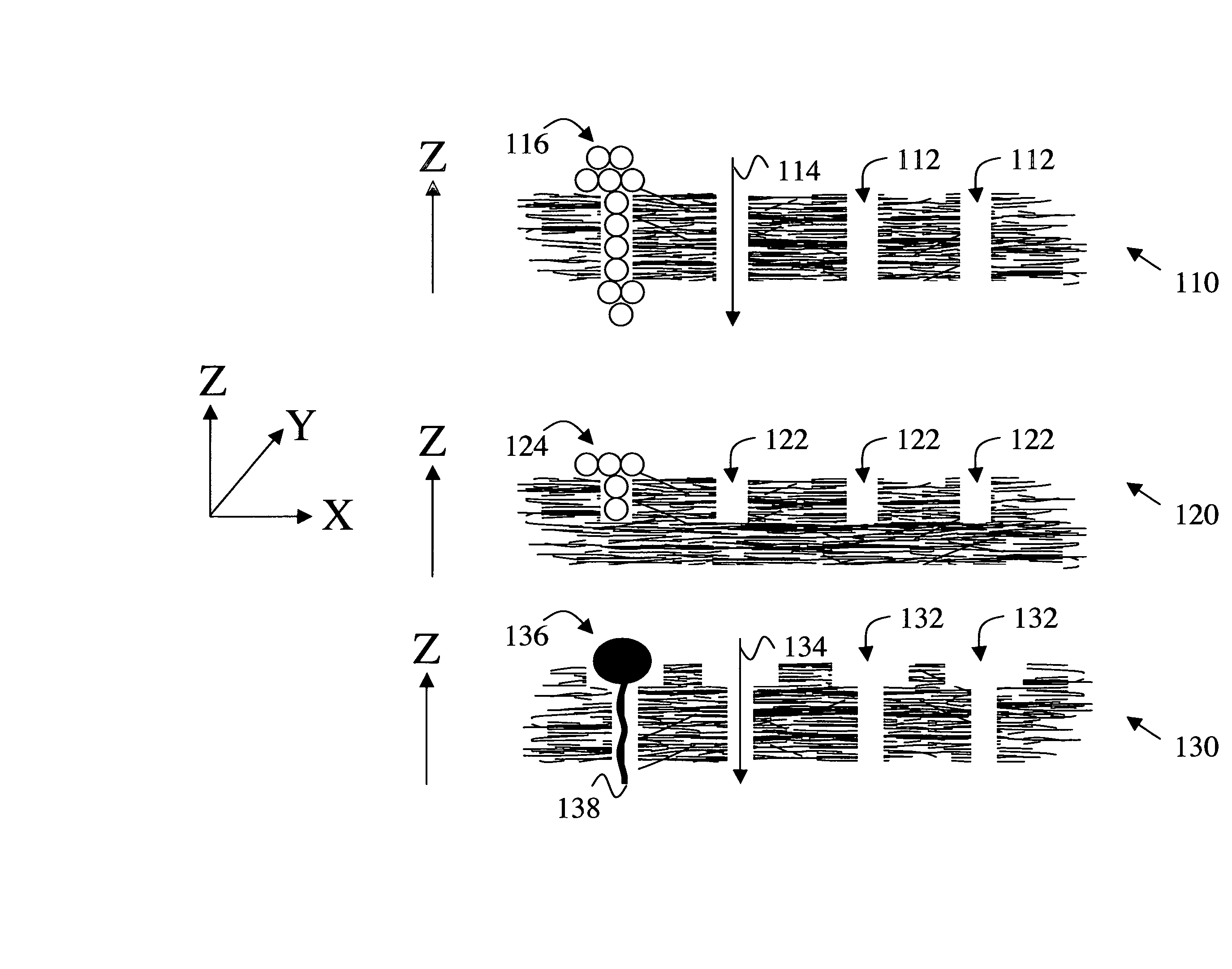 Nanotube mat with an array of conduits for biological cells