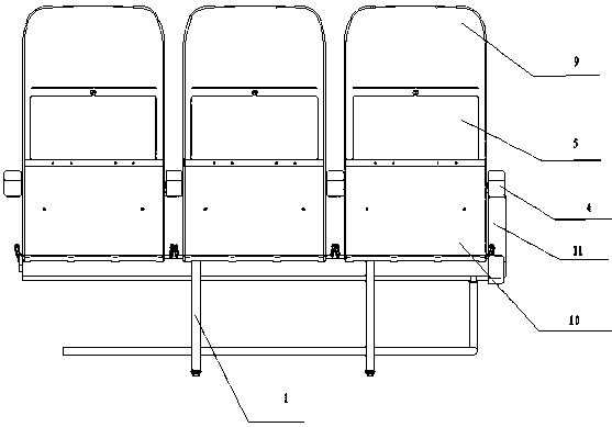 Light chair for aviation passengers