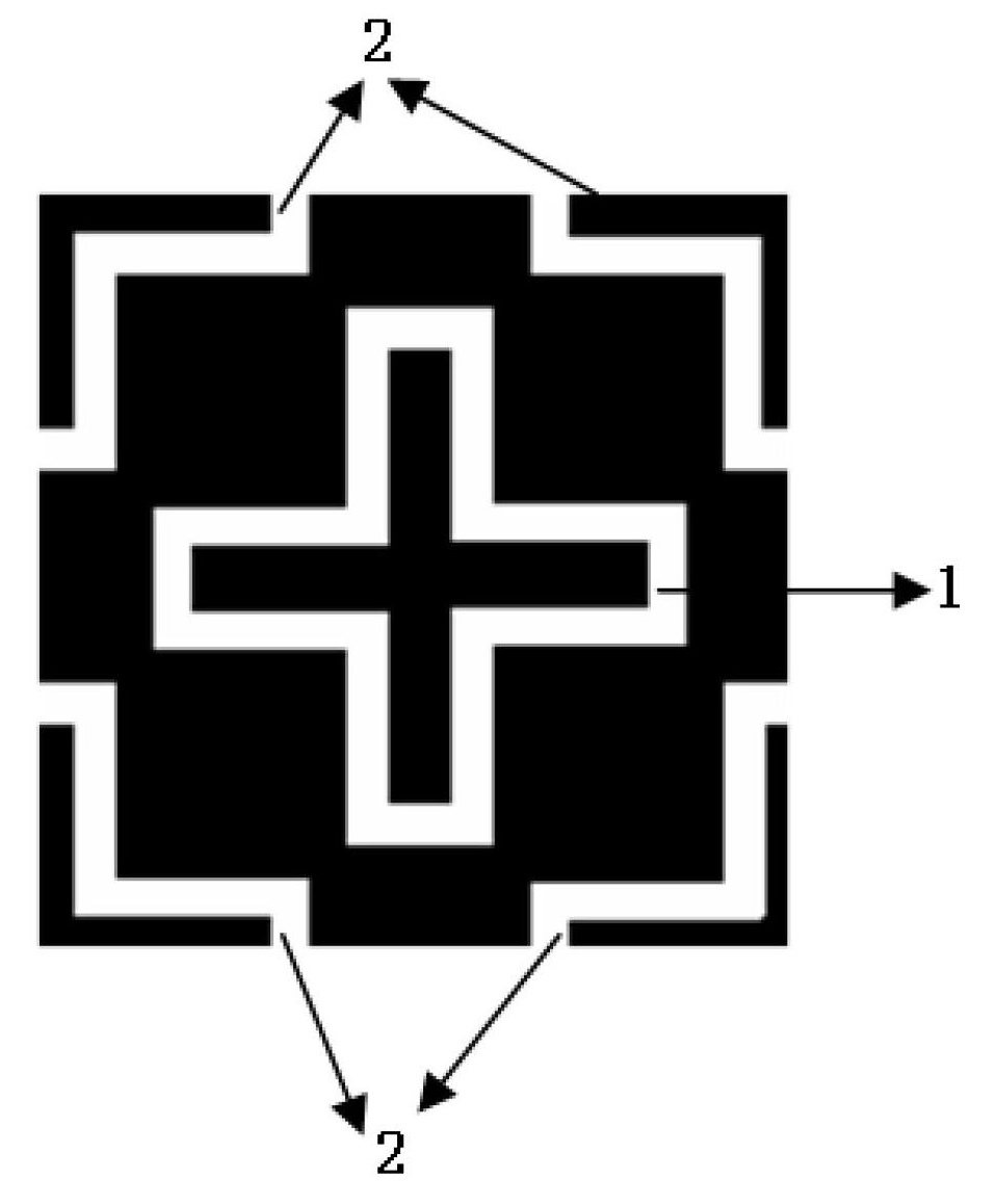 Concentrated configuration type cross-shaped annulus passband frequency selection surface with high angle stability