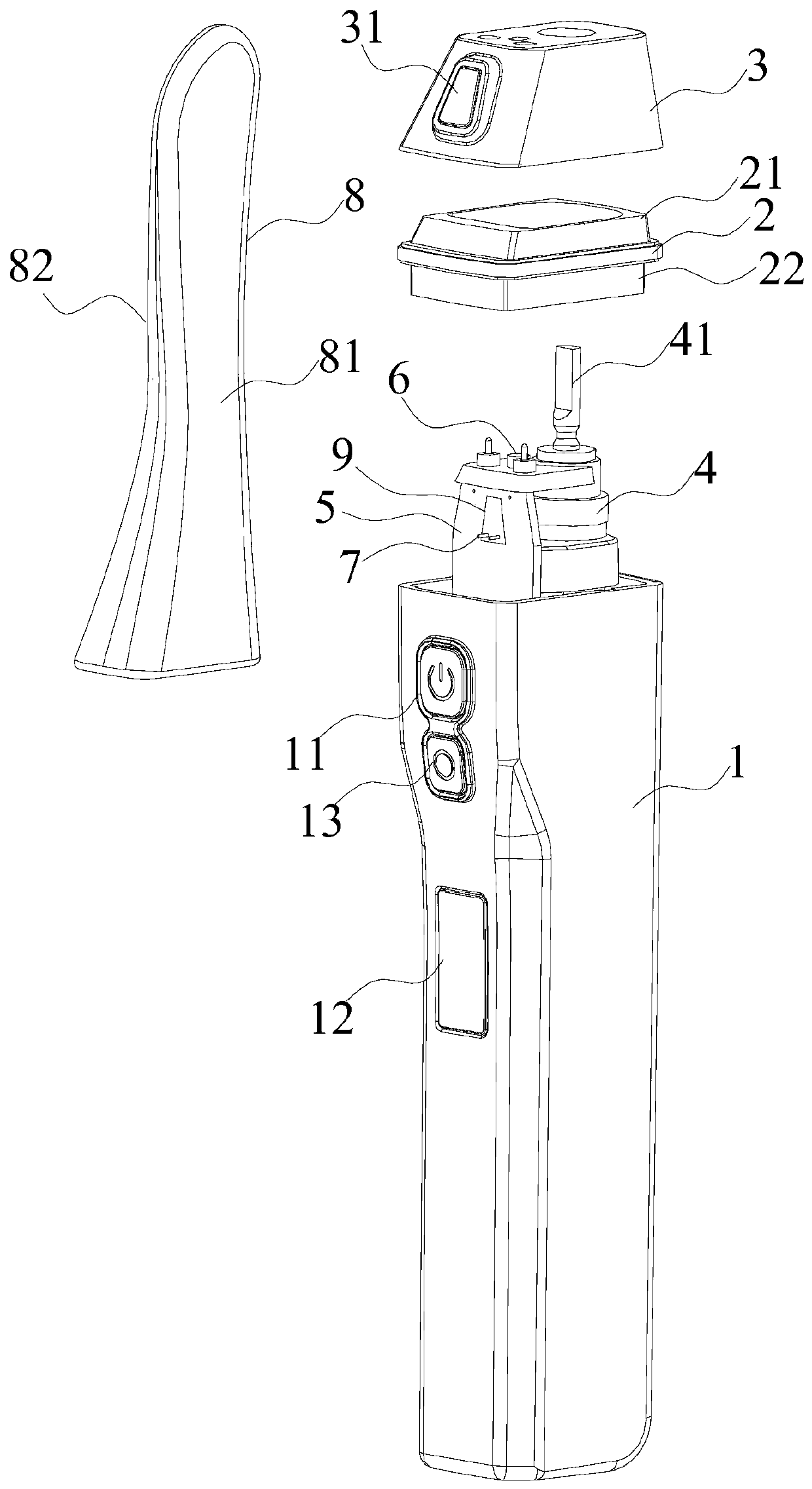 Massage beauty nursing instrument and working method and system based on skin fluorescence detection