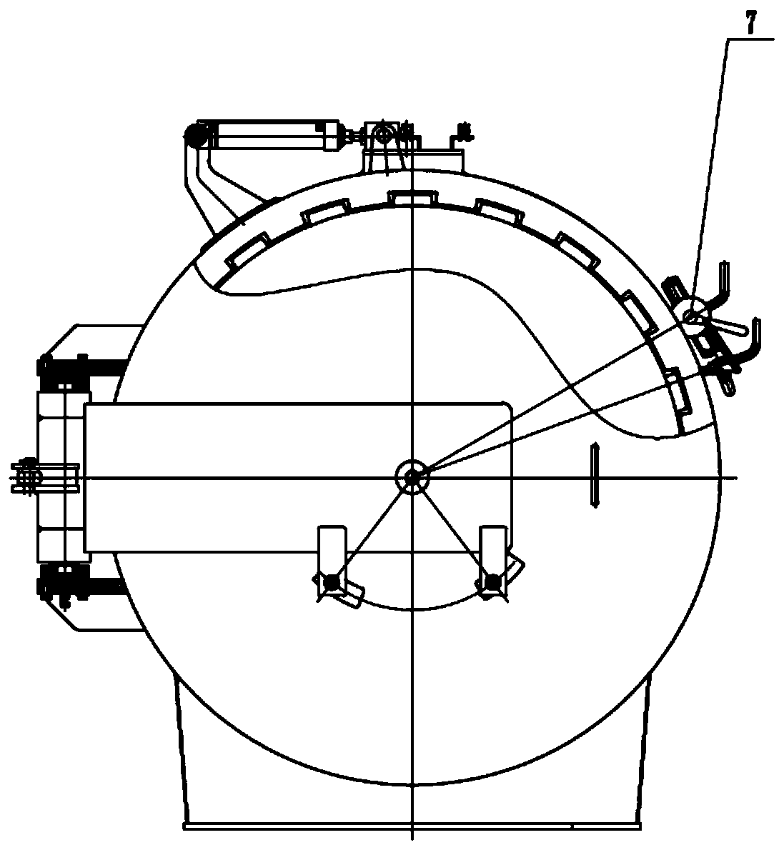 Aerodynamic heat source hot-pressing kettle