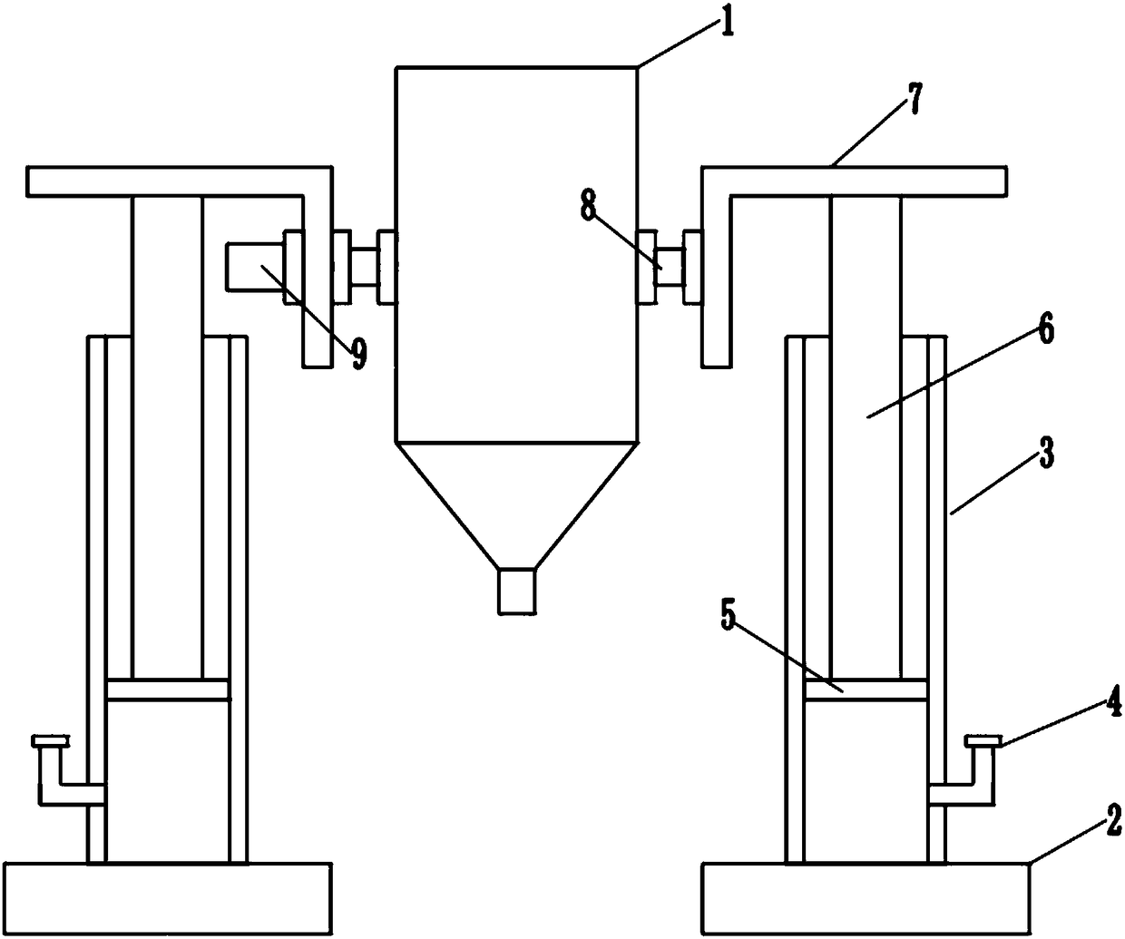 Feeding device for plastic tube production