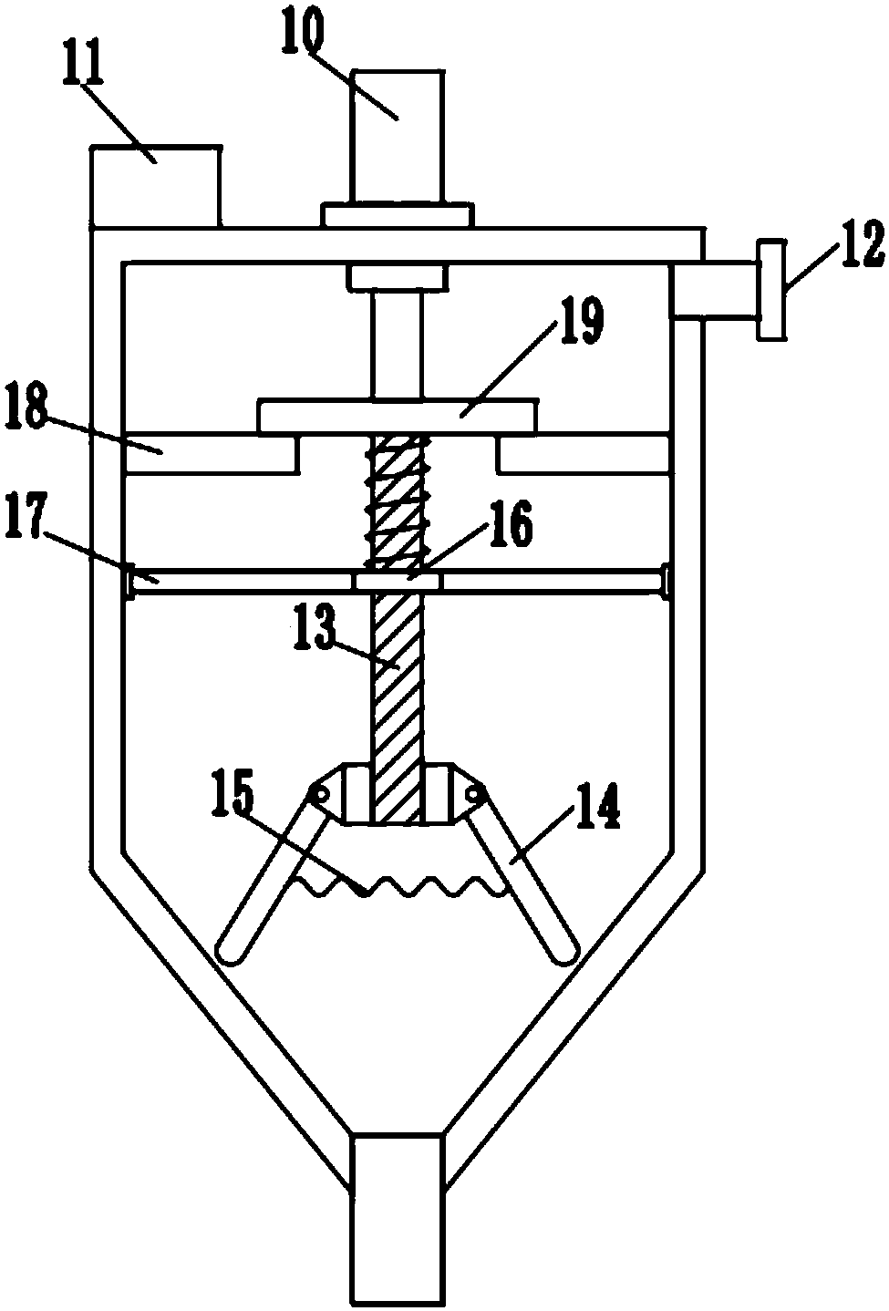 Feeding device for plastic tube production