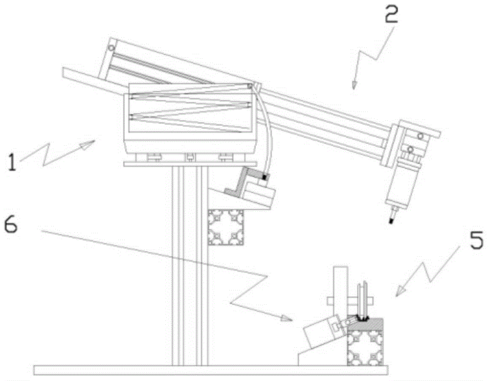 Automatic spring rotary-cutting and inserting machine for preparation of film-suspended insulating glass film stretching frame