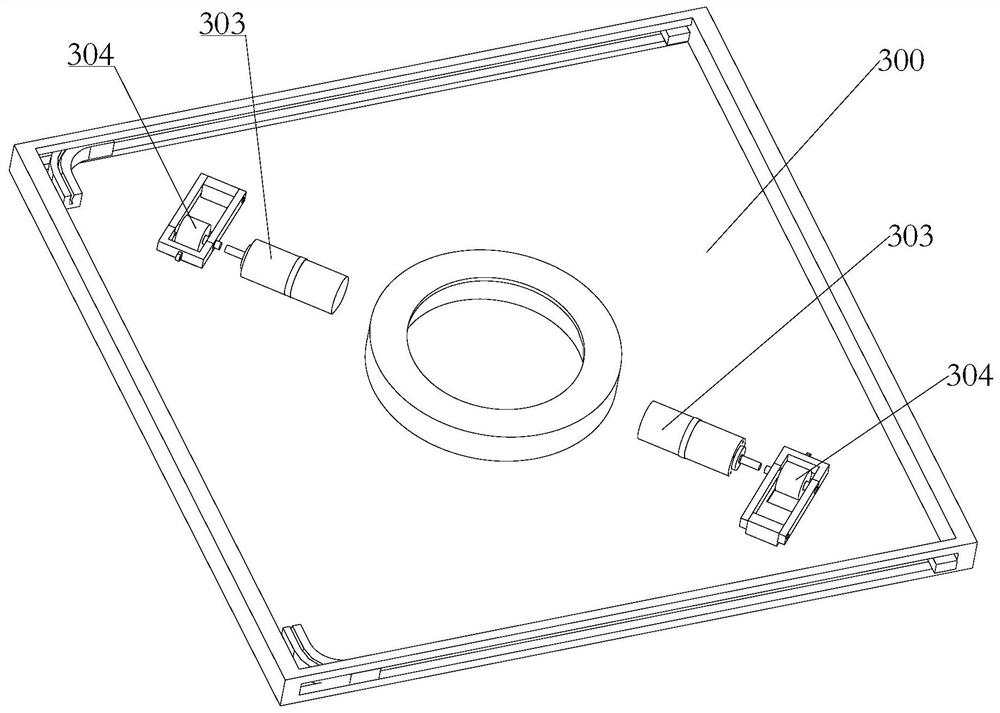 A material exposing device for mutual inspection outside the cabin