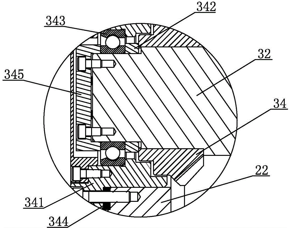 Universal side milling head for milling square rams