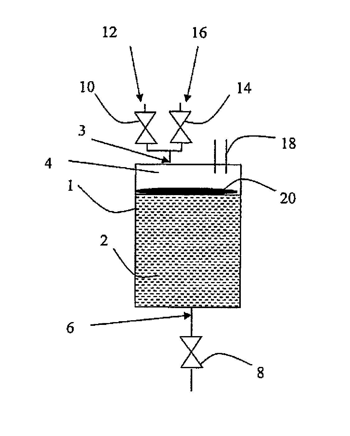 Diffusion barrier in a delivery apparatus for pressurized medical liquids