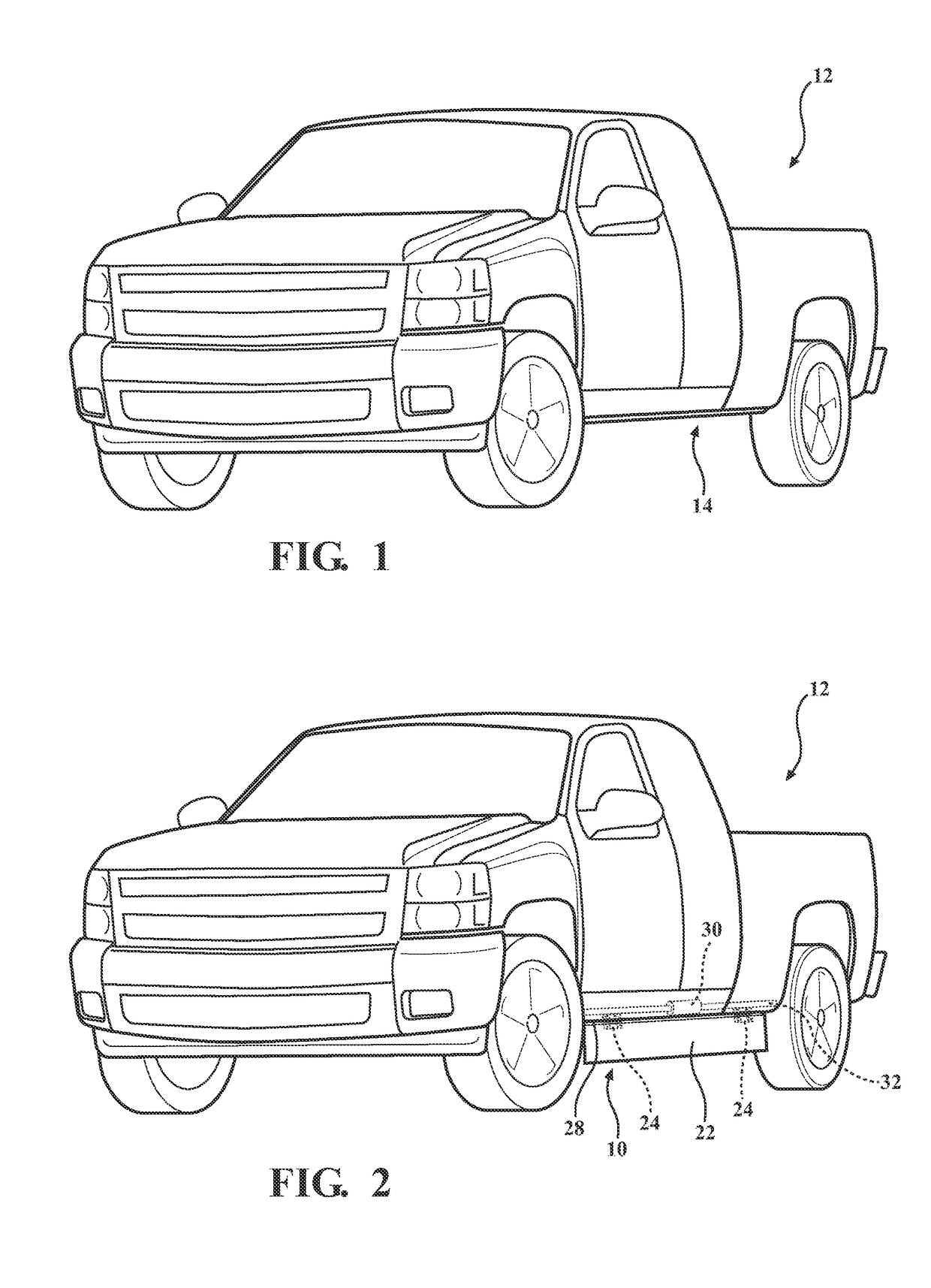 Deployable aerodynamic side panel system