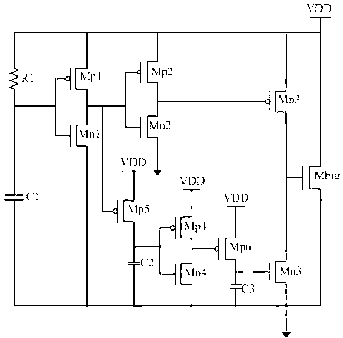 Anti-false-triggering power supply clamp ESD (Electro-Static Discharge) protection circuit