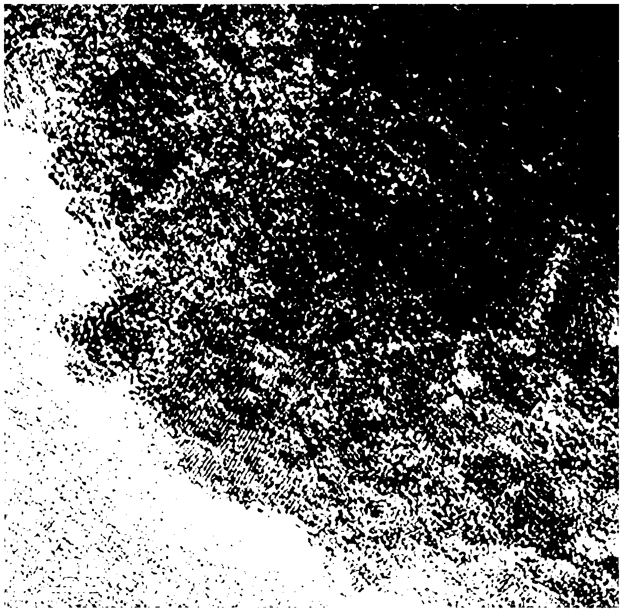 Process for preparing oxidized graphene/titanium dioxide composite material with high visible-light activity at low temperature