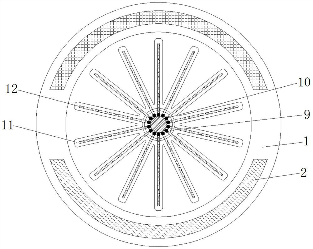 An anti-loosening exhaust gas treatment device based on the principle of magnetoelectricity