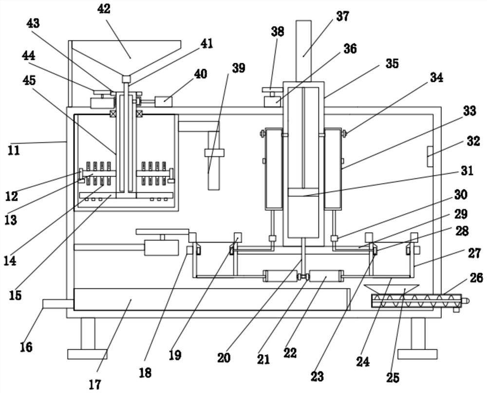 Squeezing and separating device and method for residues in domestic sewage