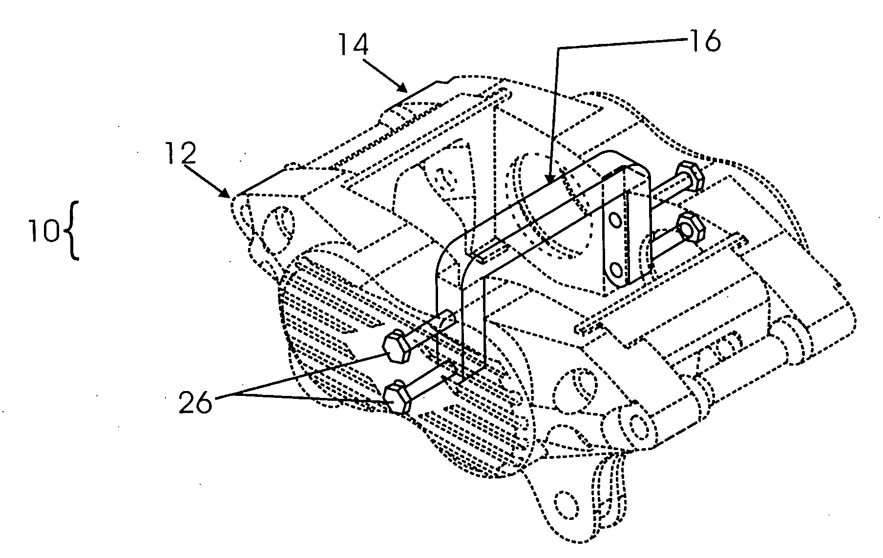 Disk brake caliper having re-enforcing bridge