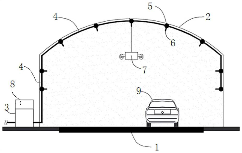 Trial lane for simulating driving of intelligent network connection automobile in foggy weather environment