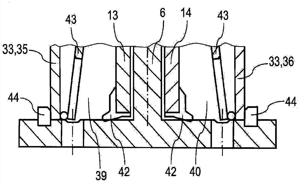 Inline clutch having middle contact pin