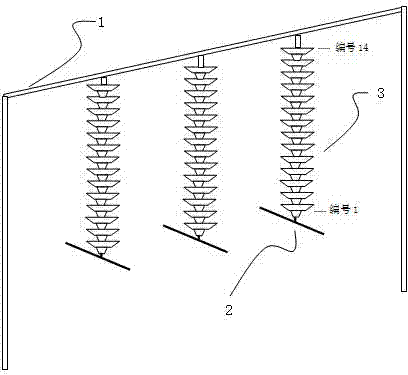 Porcelain suspension type insulator fault diagnosis method