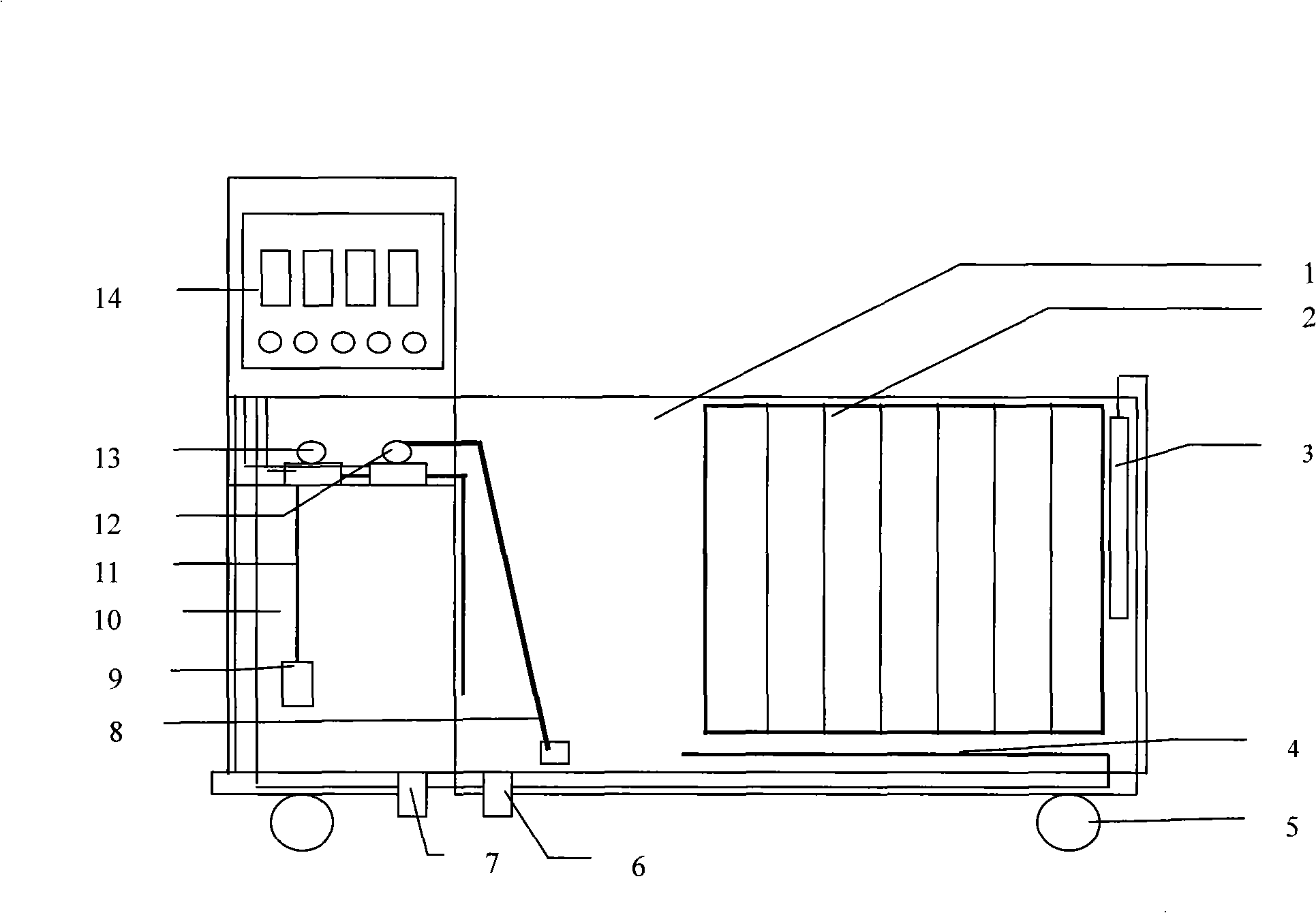 Intelligent type simulated marine corrosion test machine