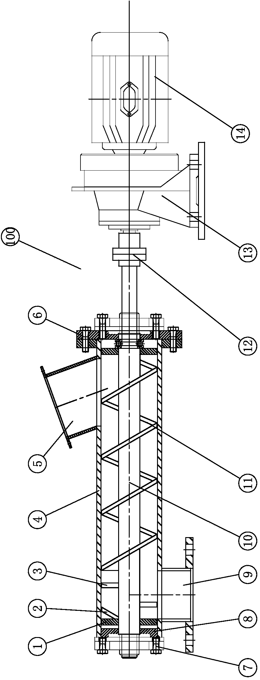 Helical feeding mechanism