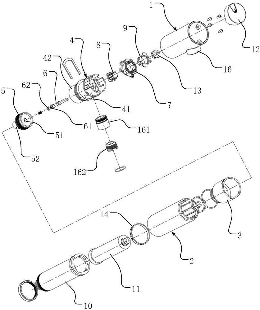 Water purifying shower head capable of switching water ways