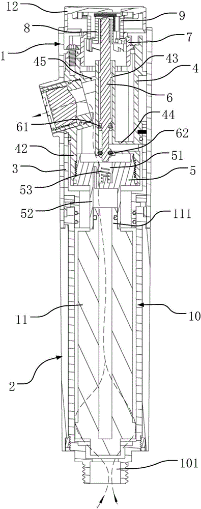 Water purifying shower head capable of switching water ways