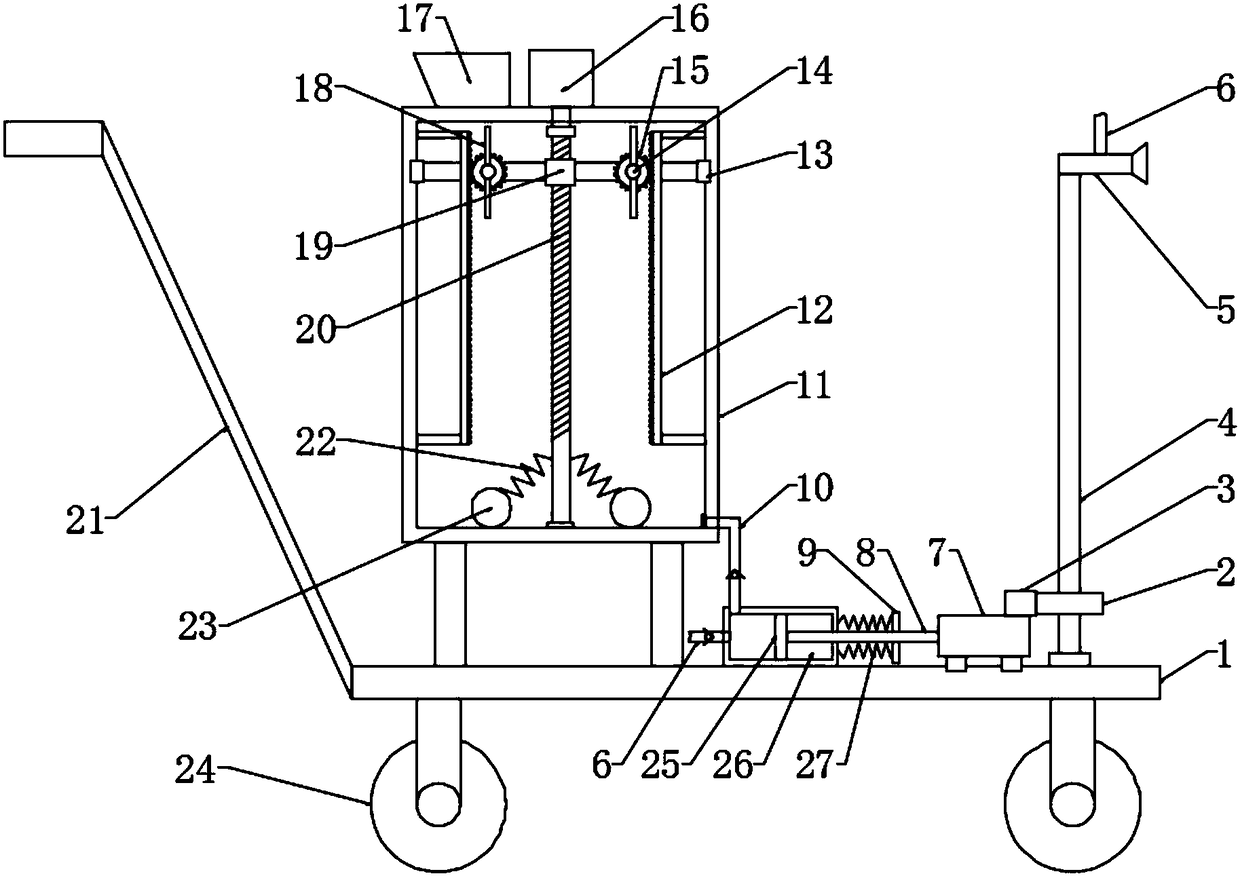 Garden greening efficient watering and fertilization integrated device