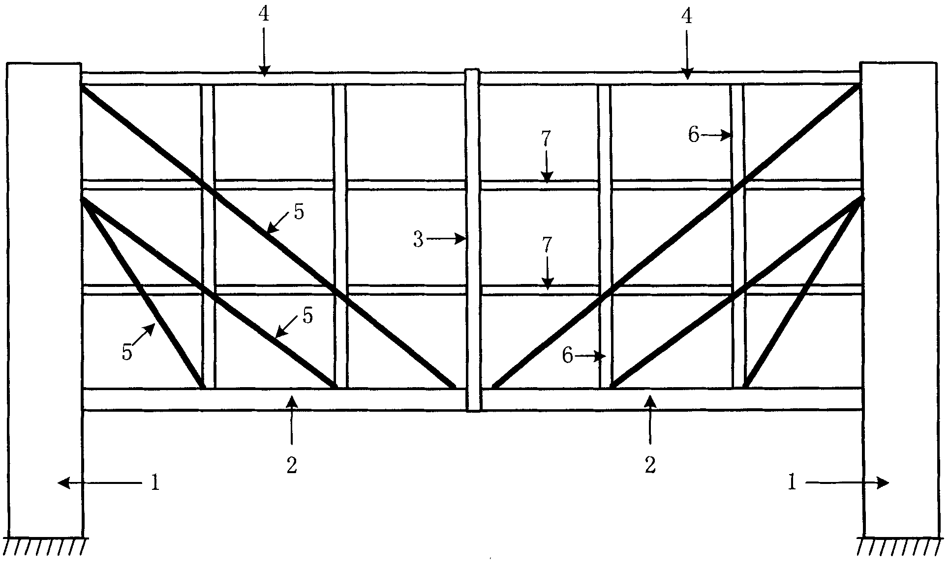 Cable-stayed multi-layer framework structure and construction control method thereof