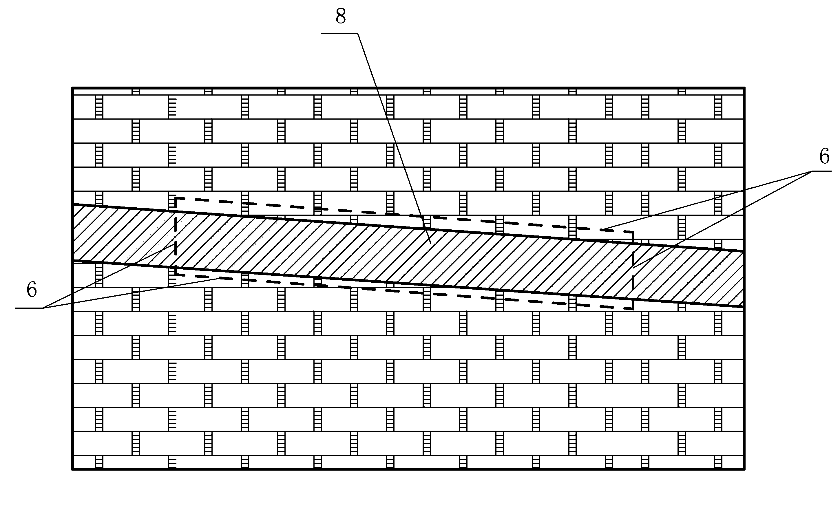 Mining method for metallic ore distributed like plates