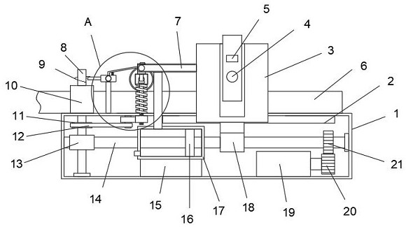 A stainless steel outer surface wire drawing processing device