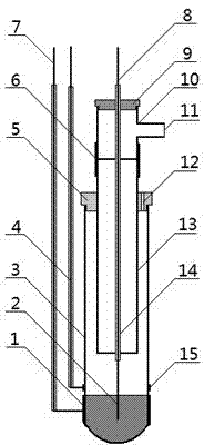 Electrolytic tank for researching electrochemical behavior of electroactive oxide in fused electrolyte